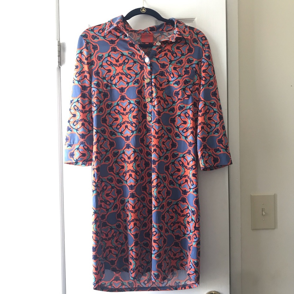 Bright Dress with Collar - Tracy Negoshian